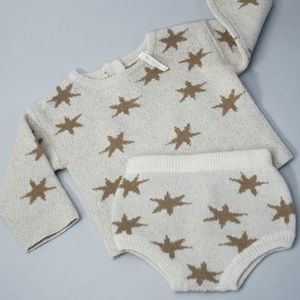 Rylee & Cru Knit Sweater Bloomer Stars Set | 6-12